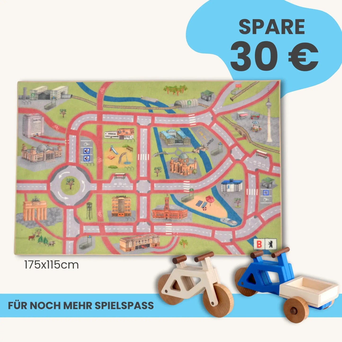 Spielteppich Berlin 175x115cm im Starter-Set