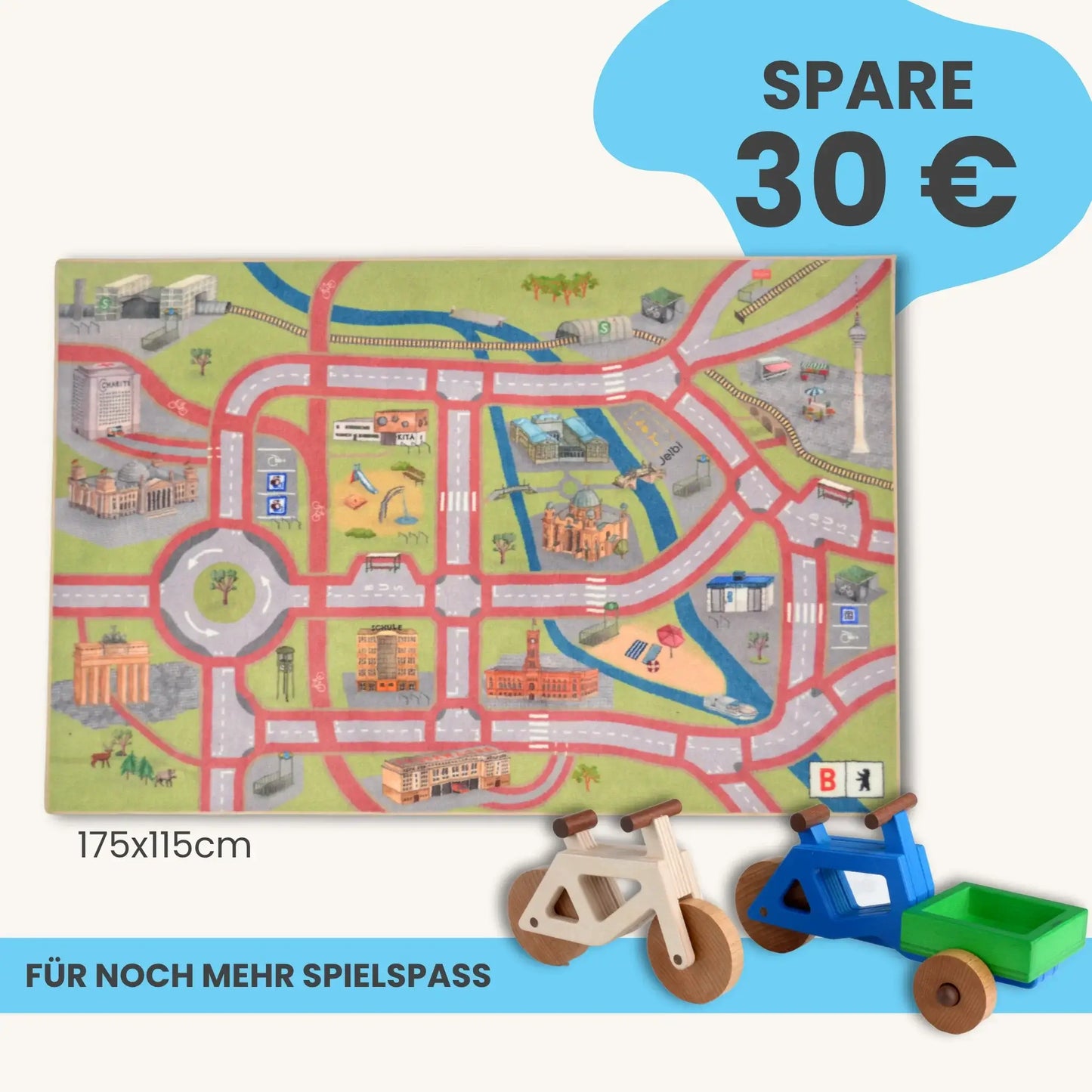 Spielteppich Berlin 175x115cm im Starter-Set