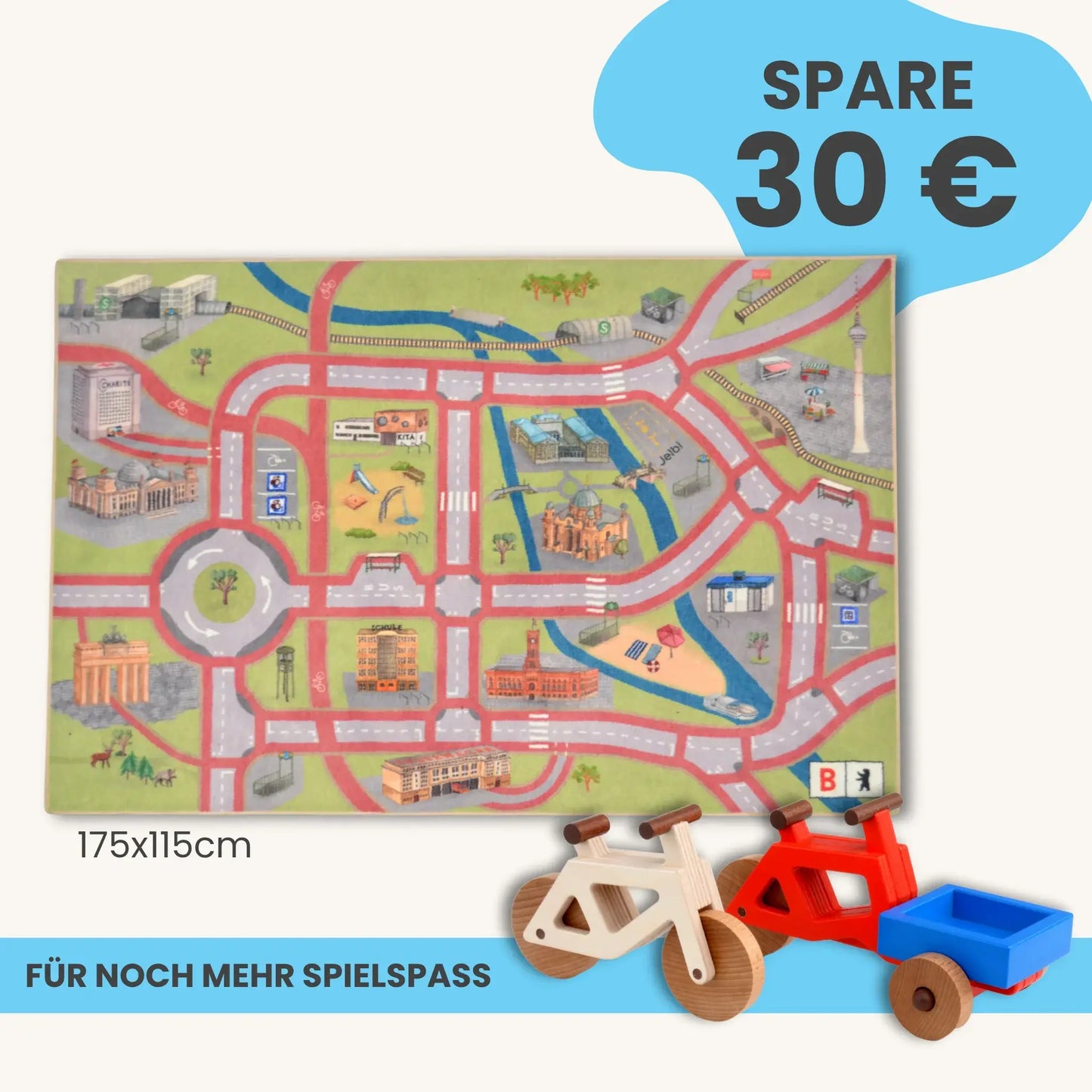 Spielteppich Berlin 175x115cm im Starter-Set