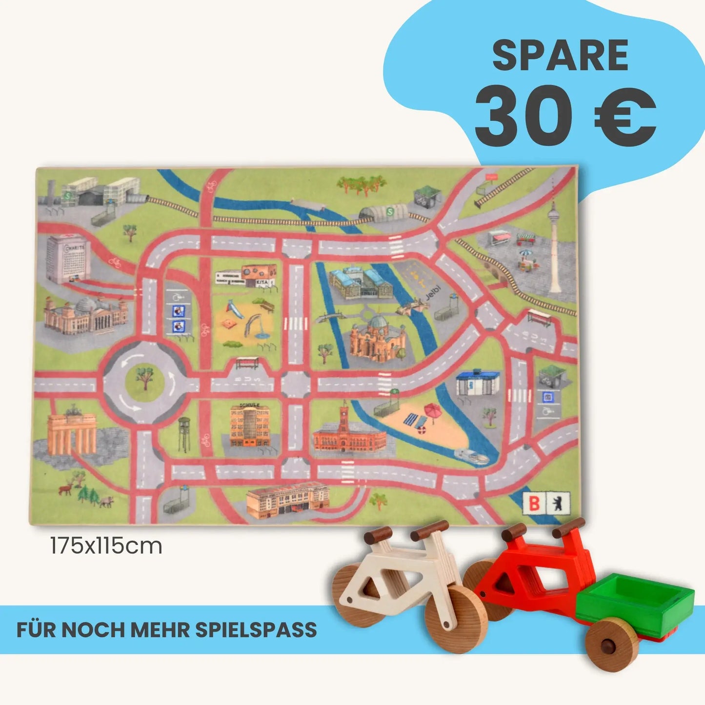 Spielteppich Berlin 175x115cm im Starter-Set