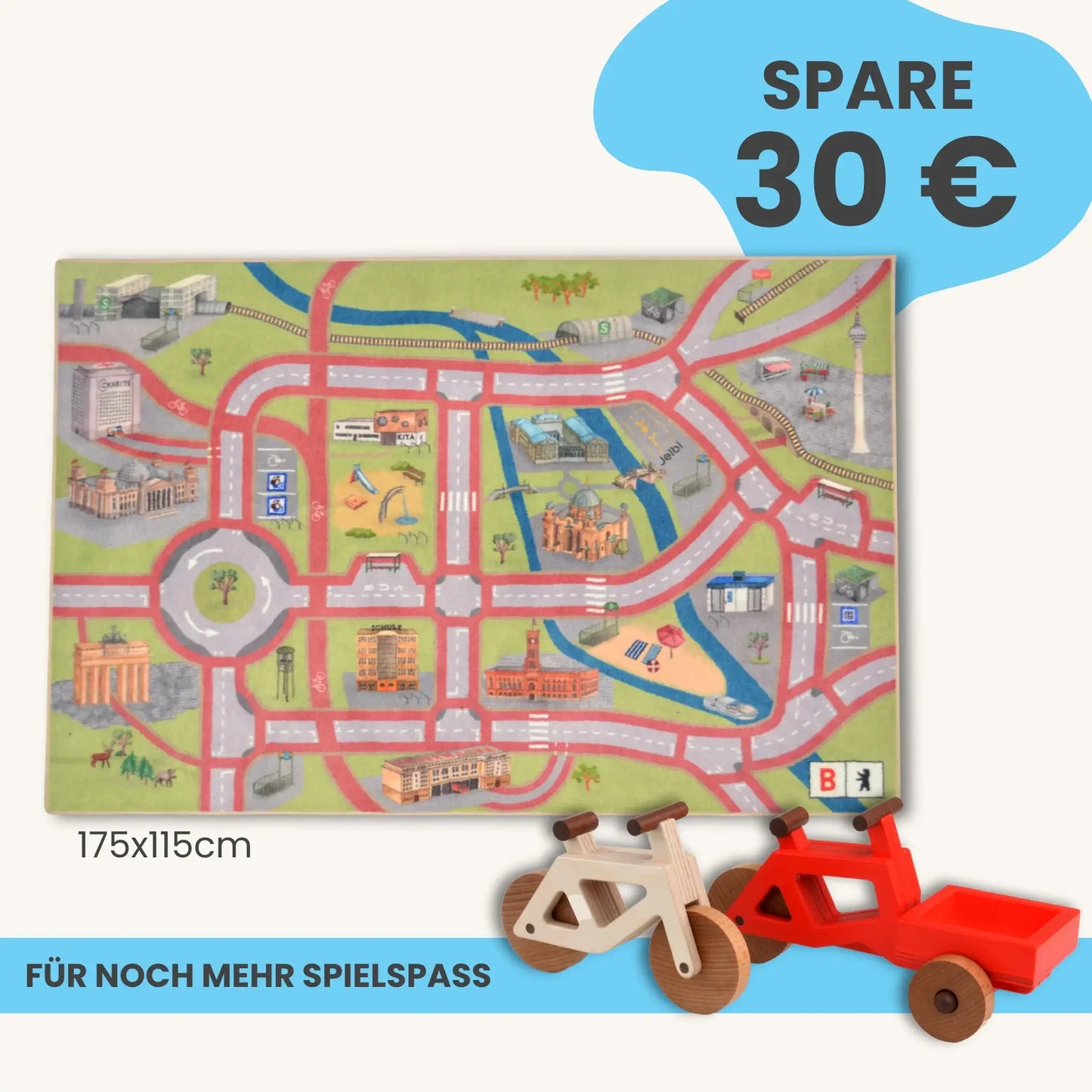 Spielteppich Berlin 175x115cm im Starter-Set