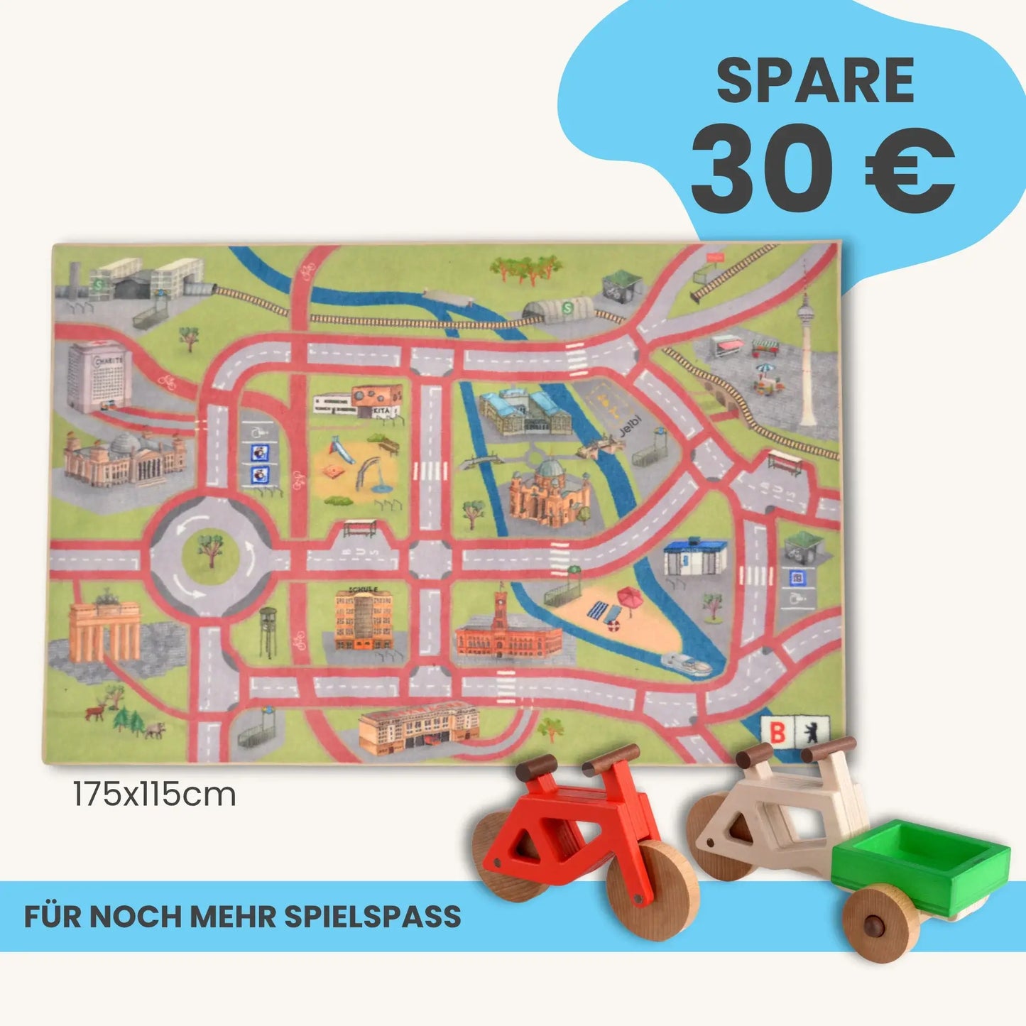 Spielteppich Berlin 175x115cm im Starter-Set