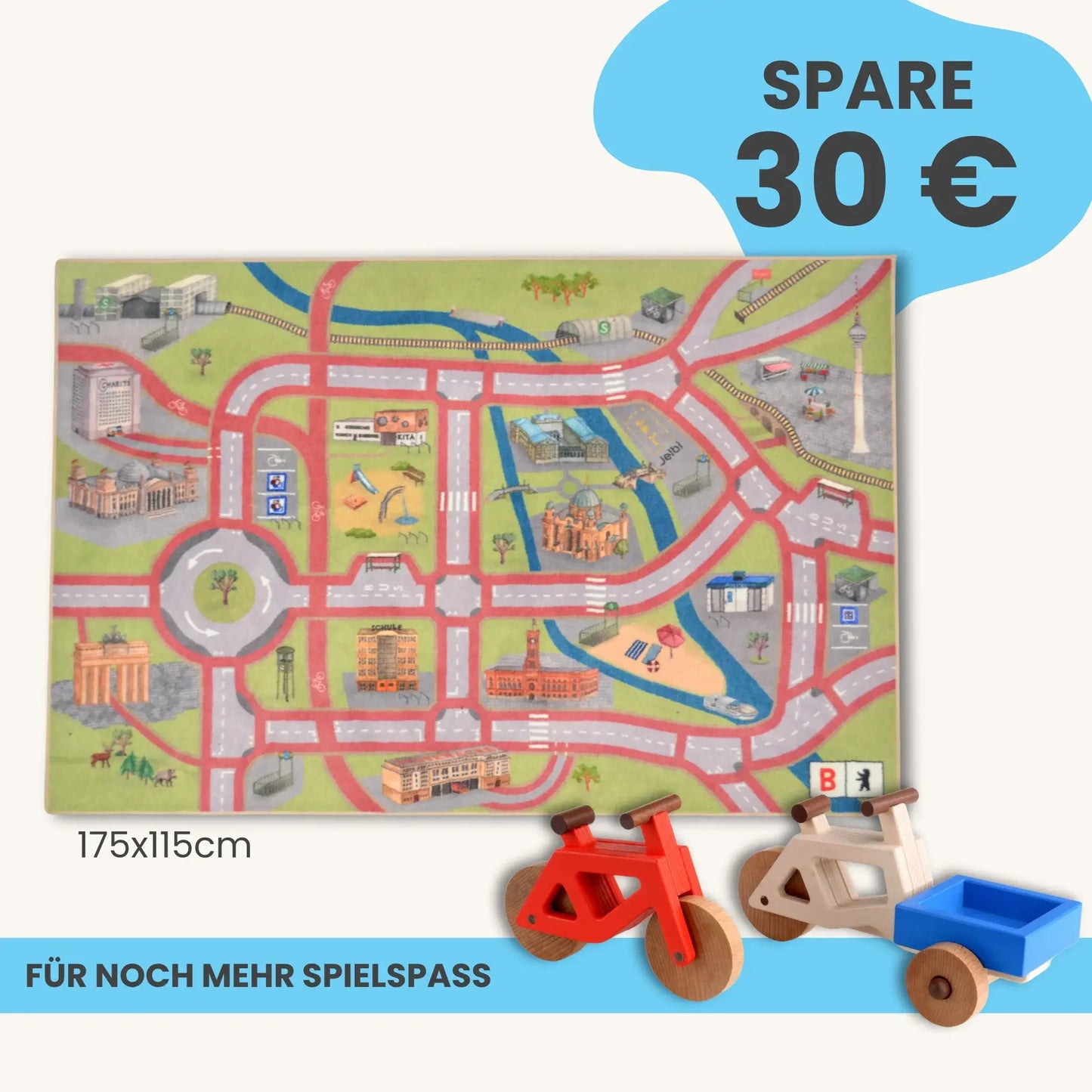 Spielteppich Berlin 175x115cm im Starter-Set