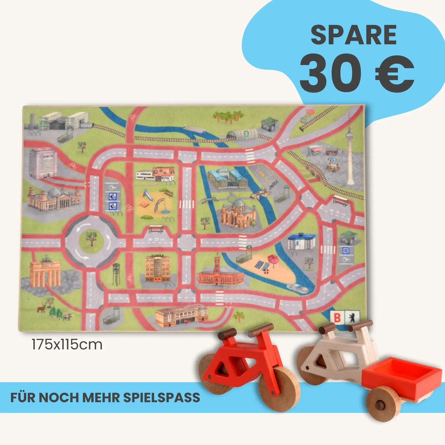 Spielteppich Berlin 175x115cm im Starter-Set