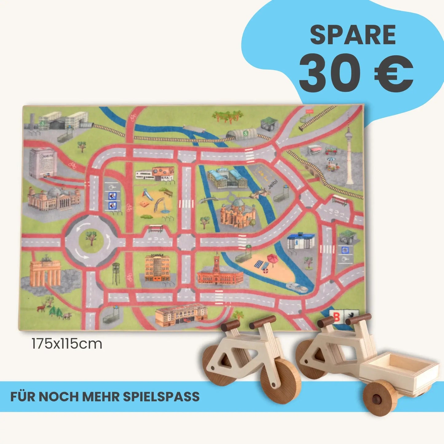 Spielteppich Berlin 175x115cm im Starter-Set