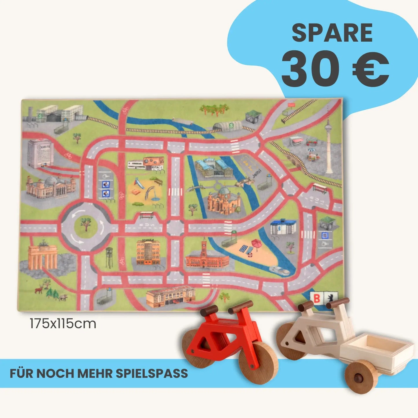 Spielteppich Berlin 175x115cm im Starter-Set