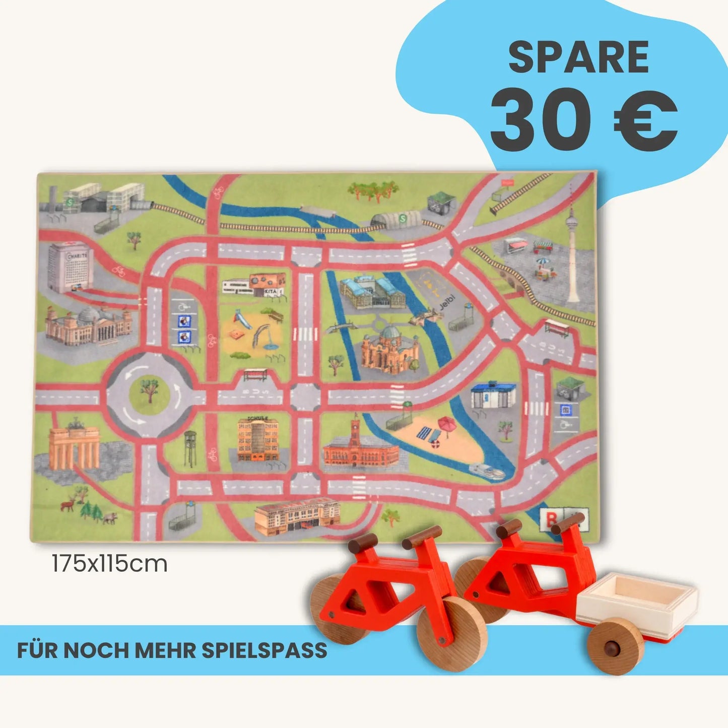 Spielteppich Berlin 175x115cm im Starter-Set