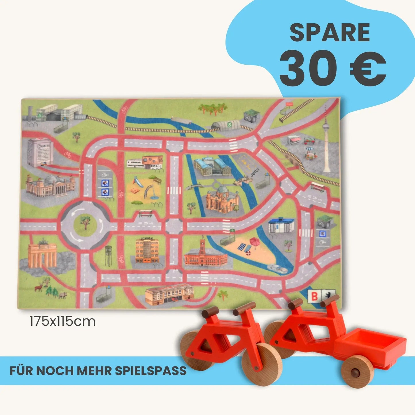 Spielteppich Berlin 175x115cm im Starter-Set