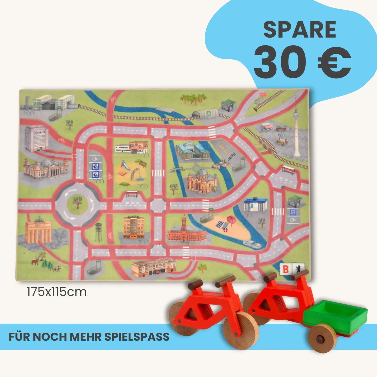 Spielteppich Berlin 175x115cm im Starter-Set