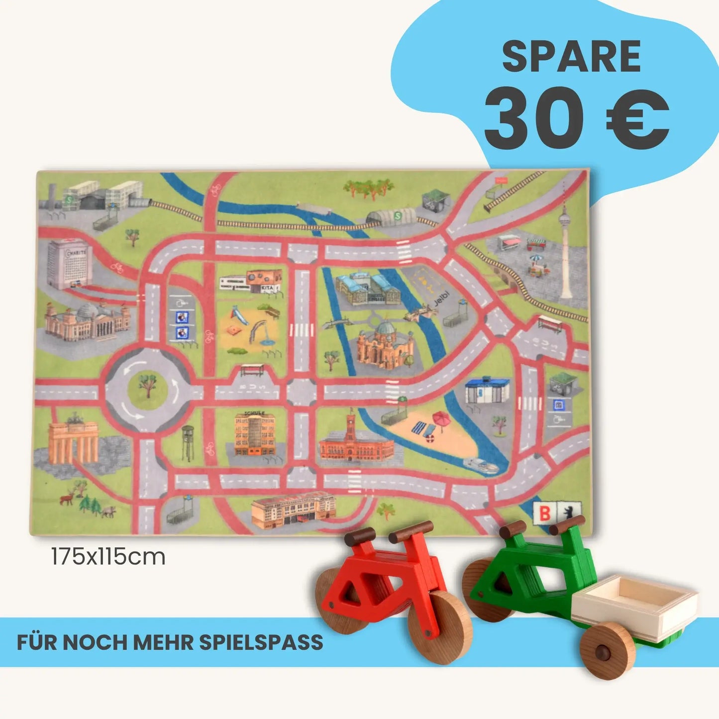 Spielteppich Berlin 175x115cm im Starter-Set