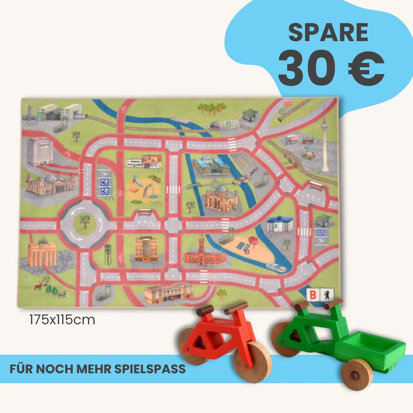 Spielteppich Berlin 175x115cm im Starter-Set