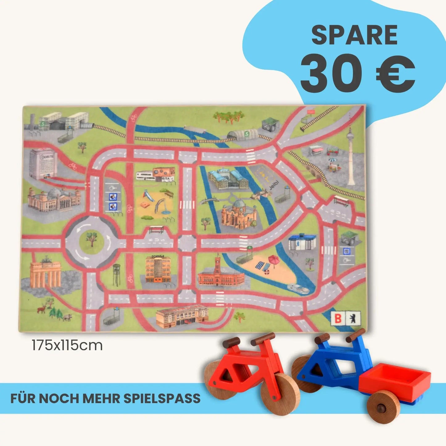 Spielteppich Berlin 175x115cm im Starter-Set