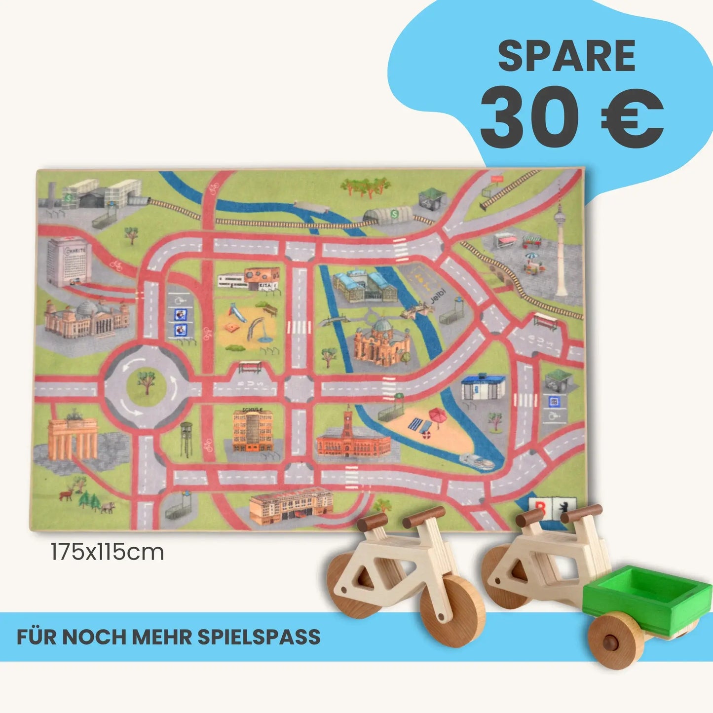 Spielteppich Berlin 175x115cm im Starter-Set
