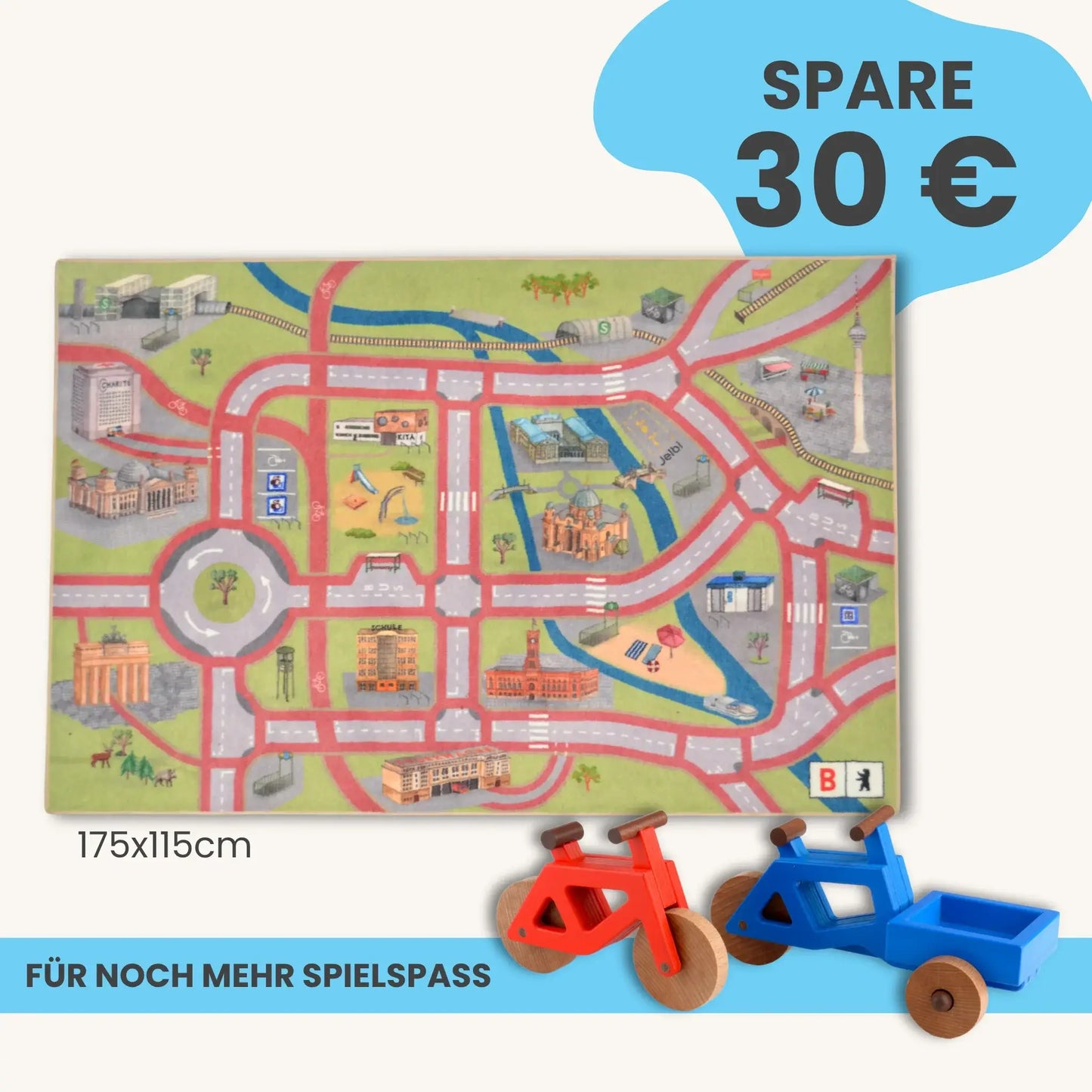 Spielteppich Berlin 175x115cm im Starter-Set