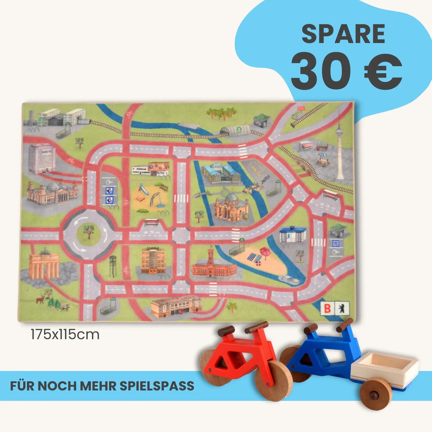 Spielteppich Berlin 175x115cm im Starter-Set