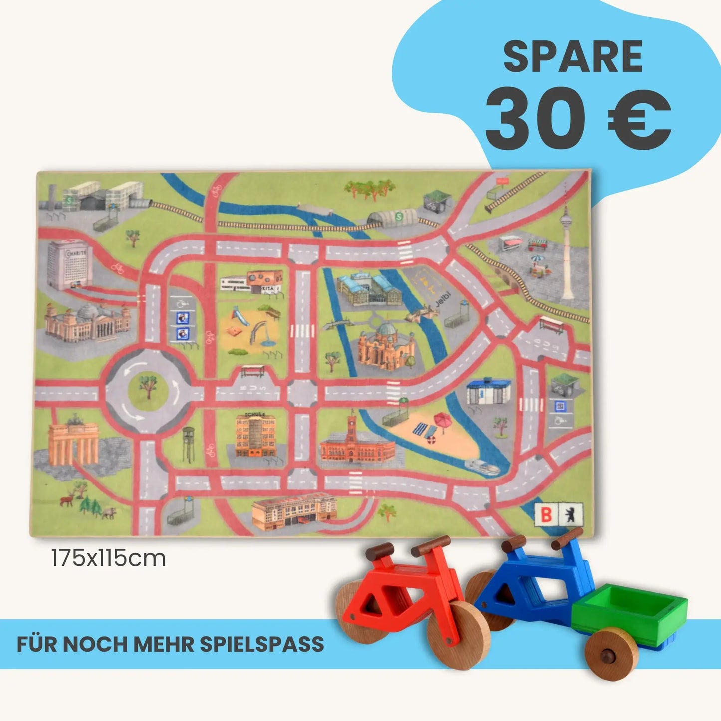 Spielteppich Berlin 175x115cm im Starter-Set