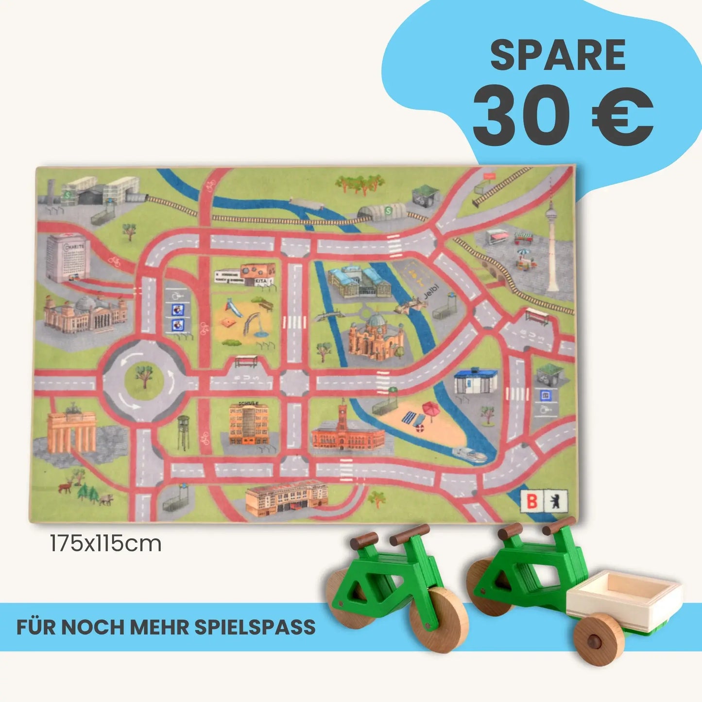 Spielteppich Berlin 175x115cm im Starter-Set