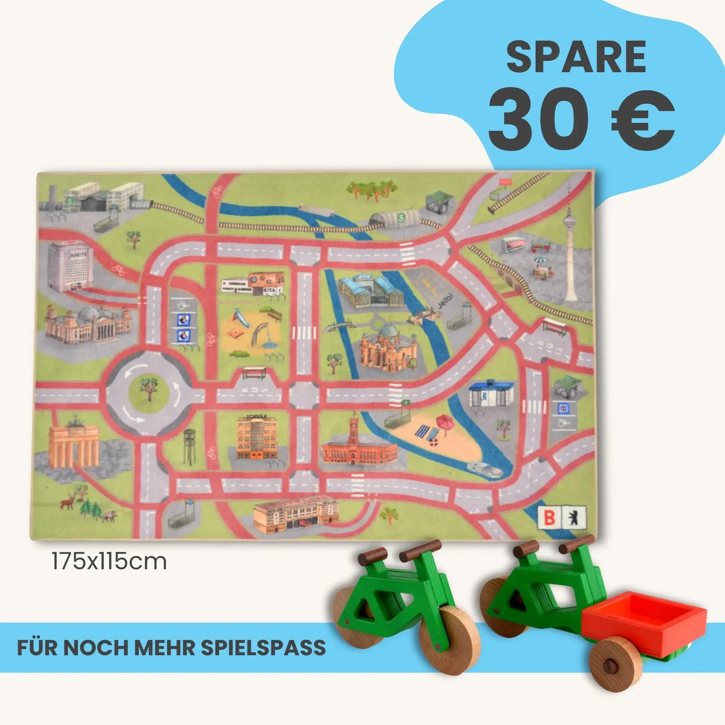 Spielteppich Berlin 175x115cm im Starter-Set