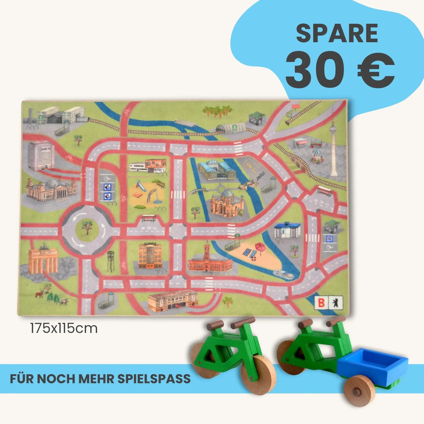 Spielteppich Berlin 175x115cm im Starter-Set