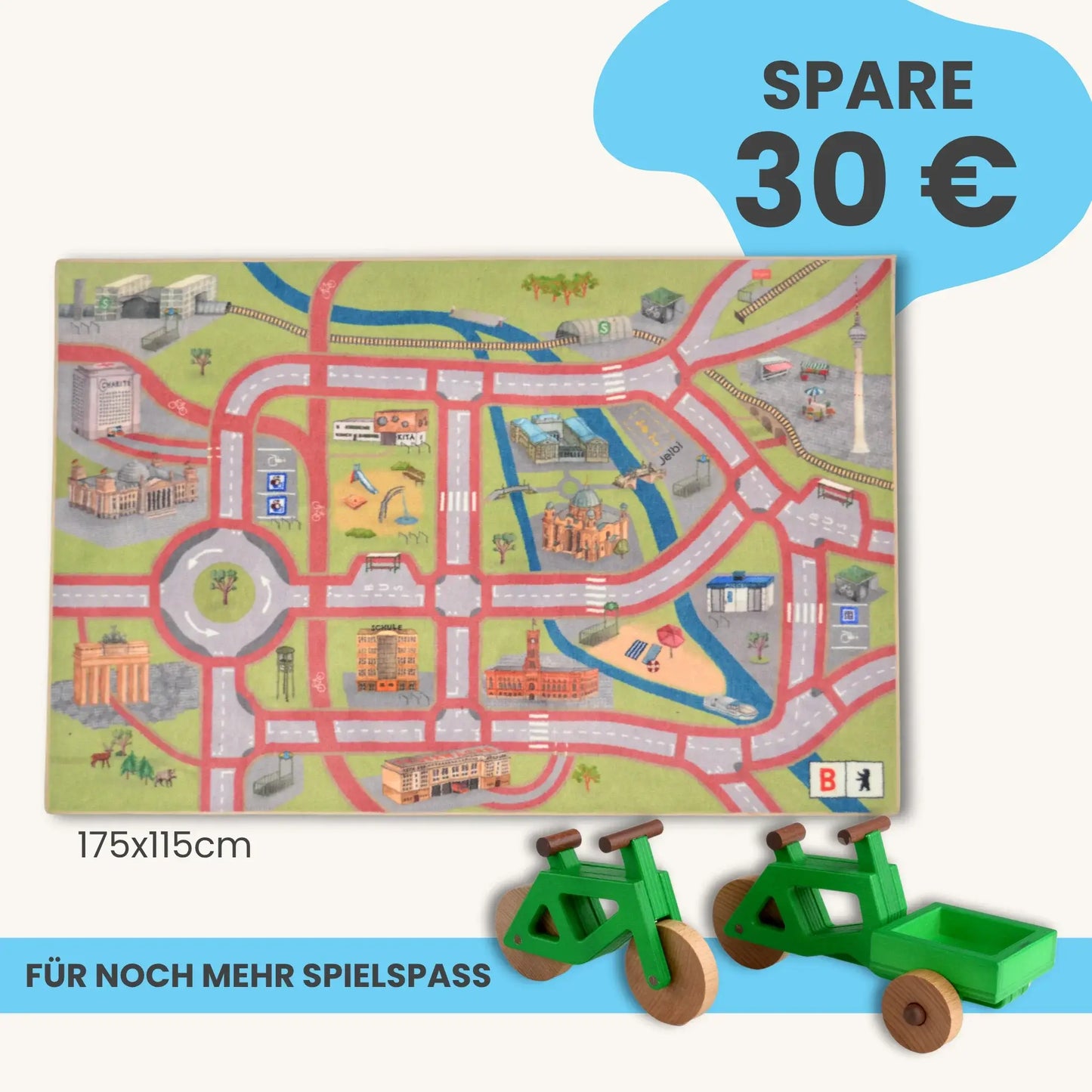 Spielteppich Berlin 175x115cm im Starter-Set