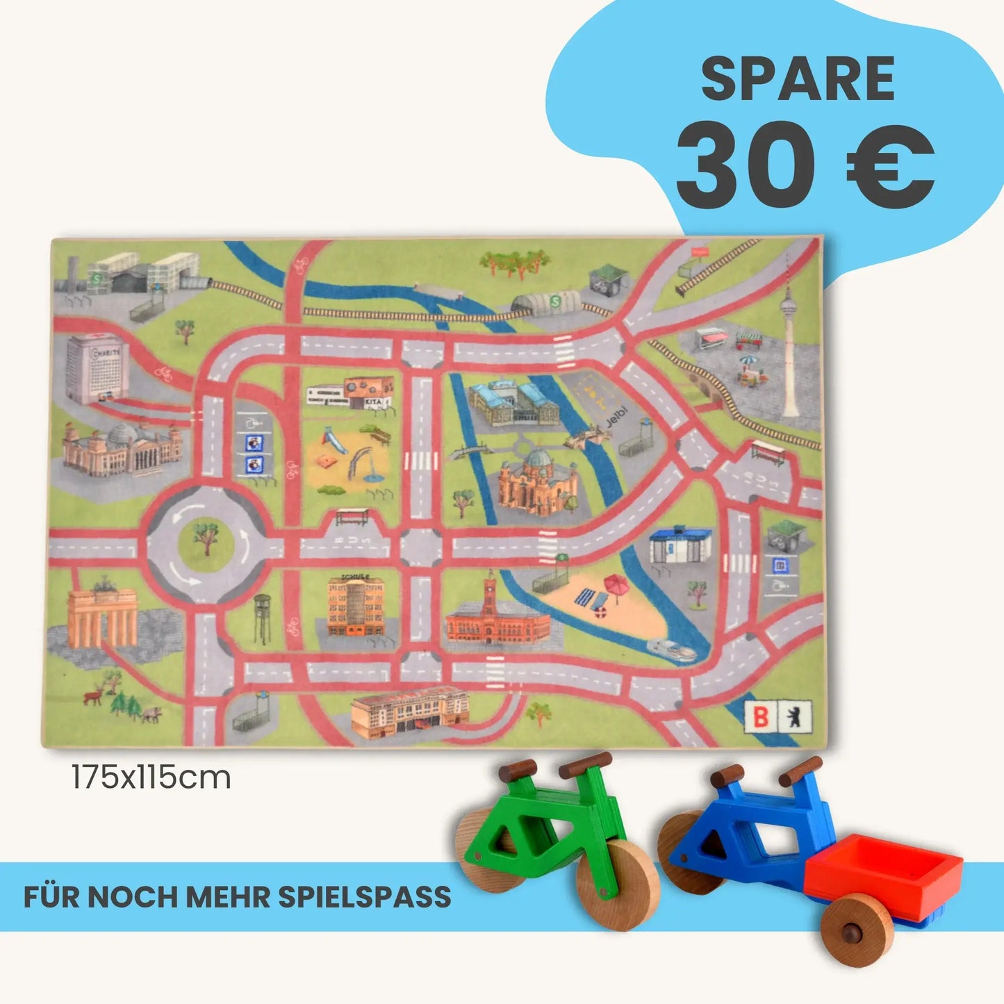 Spielteppich Berlin 175x115cm im Starter-Set