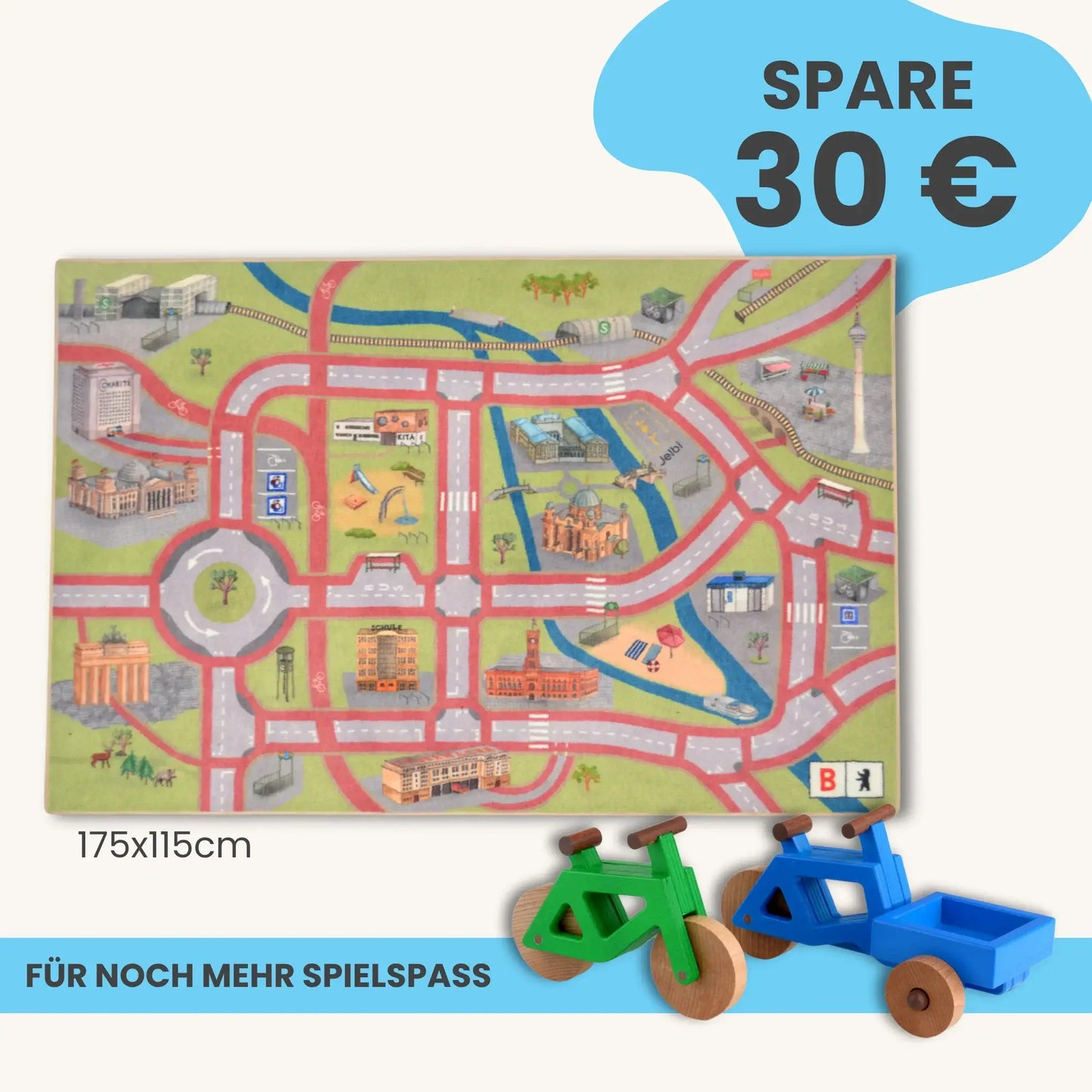 Spielteppich Berlin 175x115cm im Starter-Set