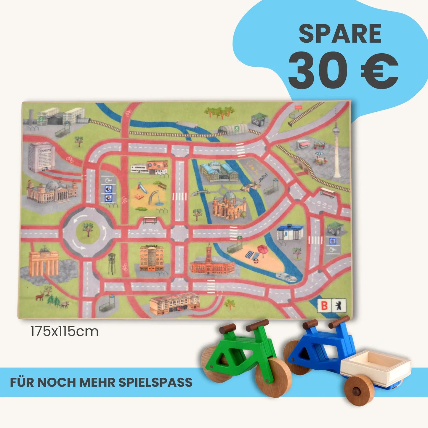 Spielteppich Berlin 175x115cm im Starter-Set