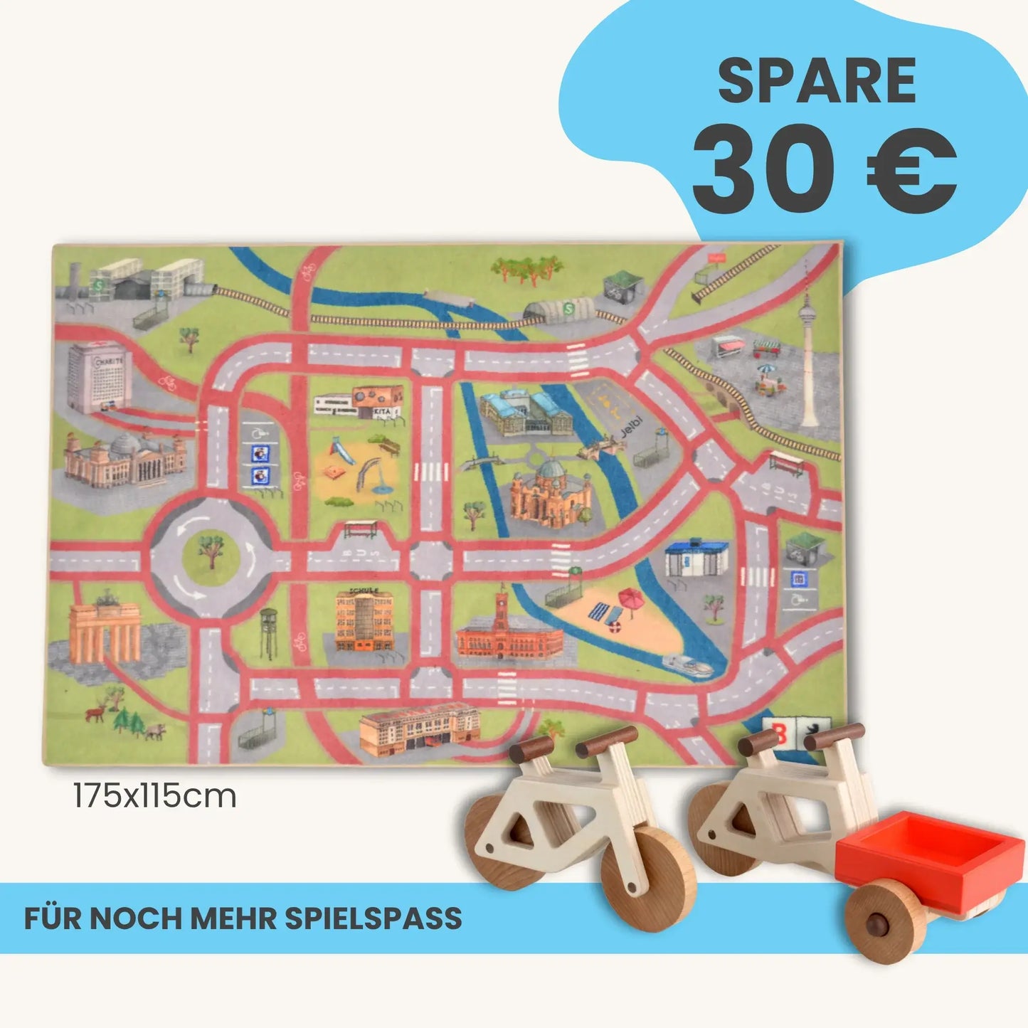 Spielteppich Berlin 175x115cm im Starter-Set