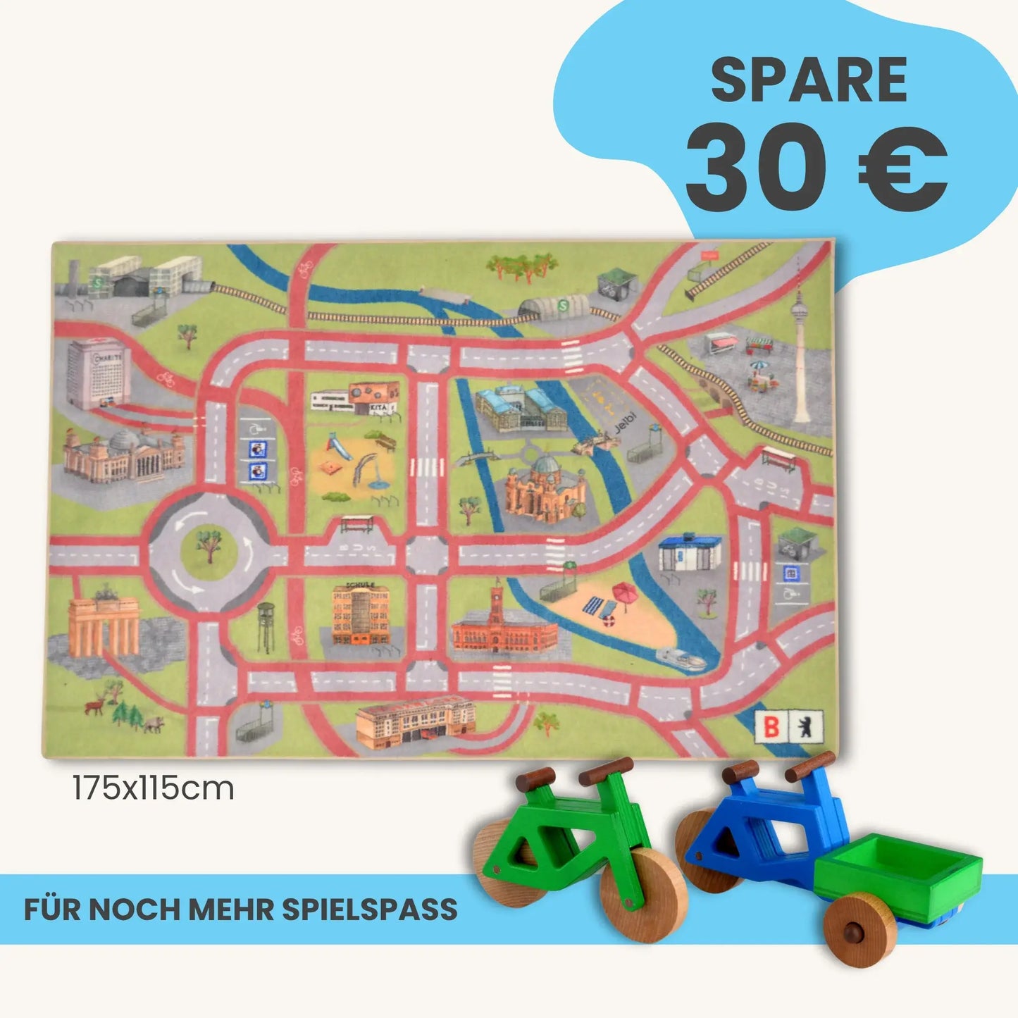 Spielteppich Berlin 175x115cm im Starter-Set