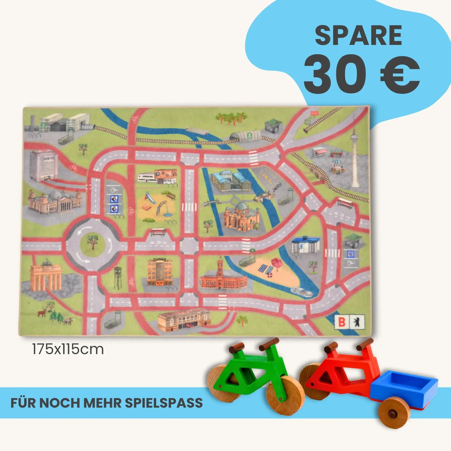 Spielteppich Berlin 175x115cm im Starter-Set