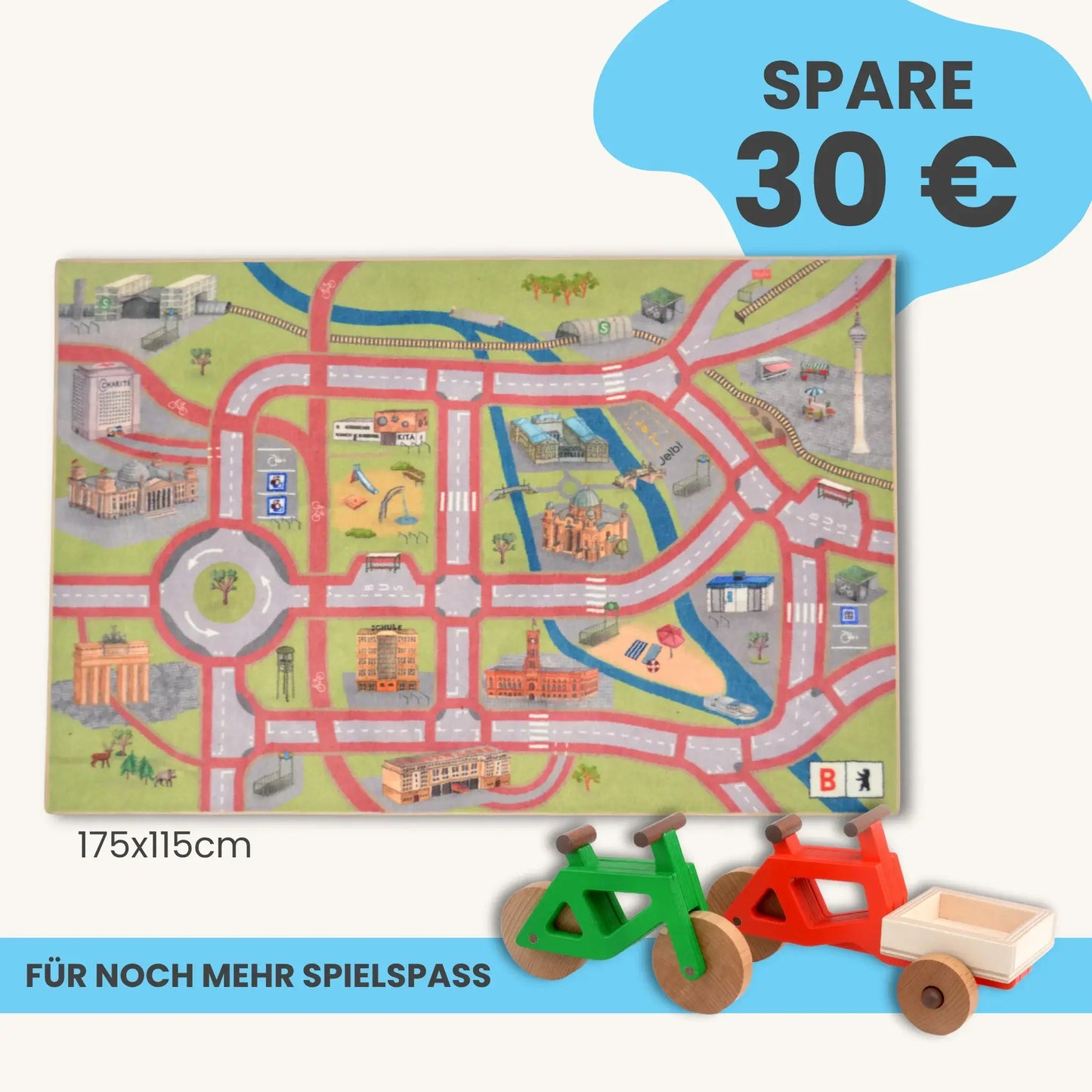Spielteppich Berlin 175x115cm im Starter-Set