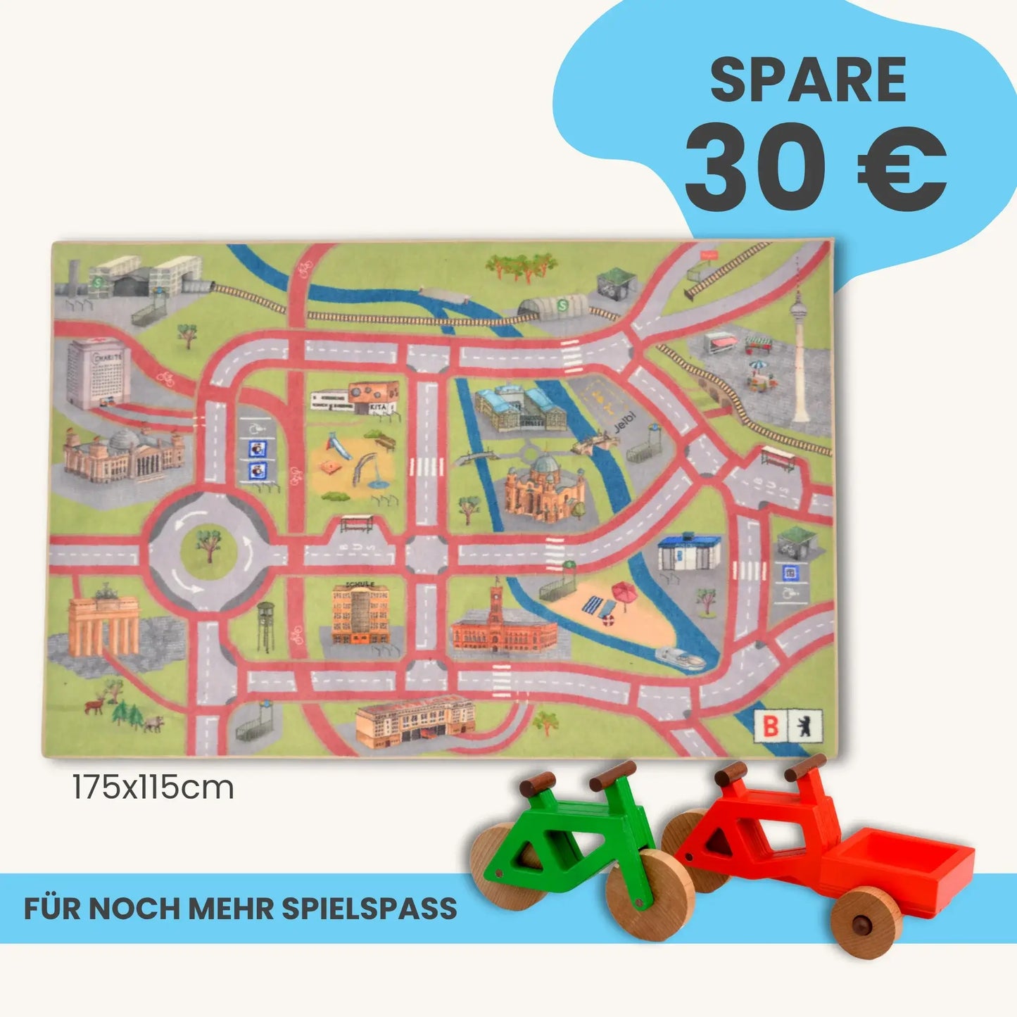 Spielteppich Berlin 175x115cm im Starter-Set