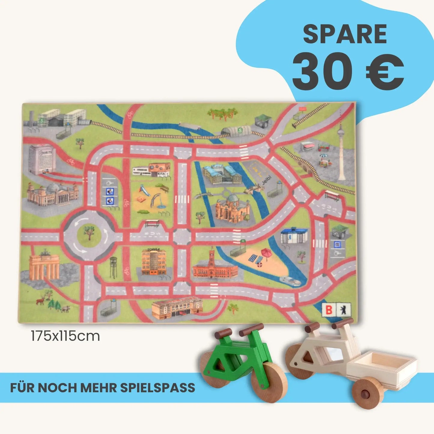Spielteppich Berlin 175x115cm im Starter-Set