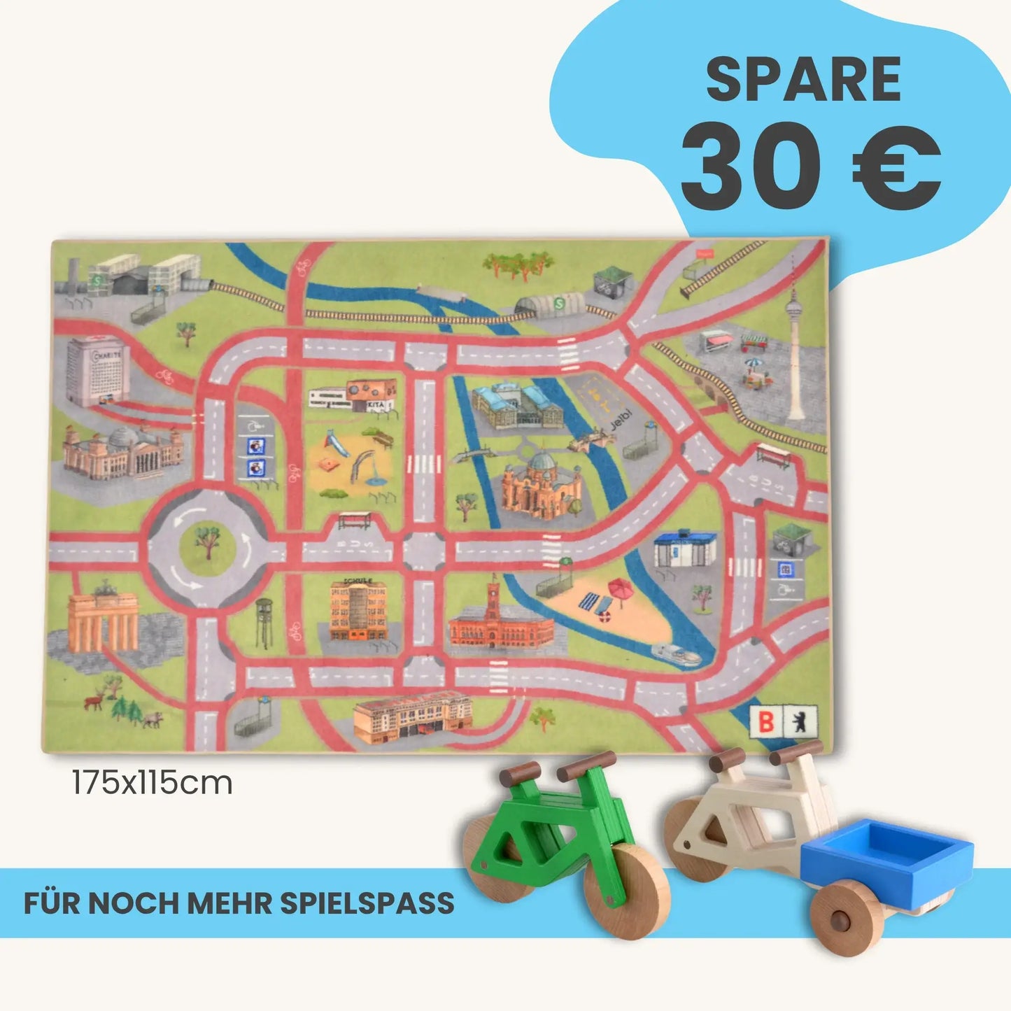 Spielteppich Berlin 175x115cm im Starter-Set