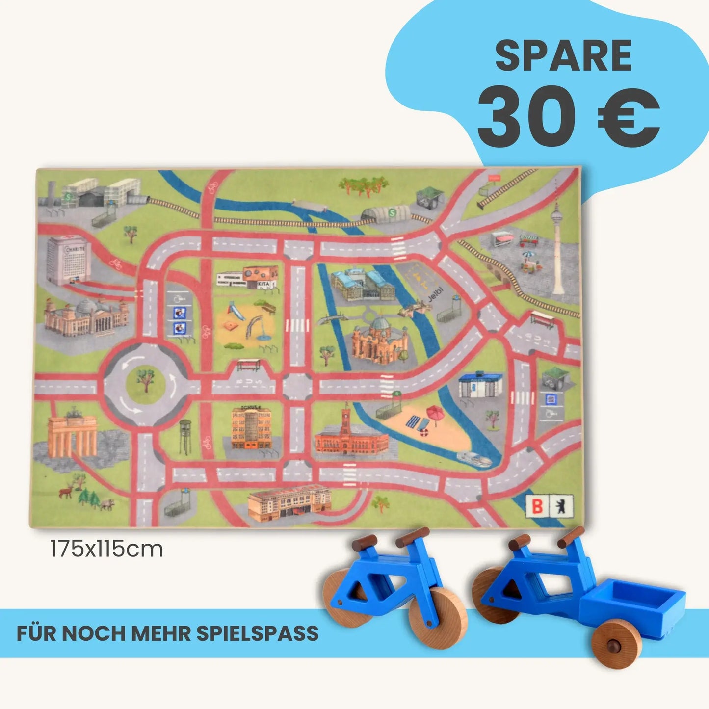 Spielteppich Berlin 175x115cm im Starter-Set