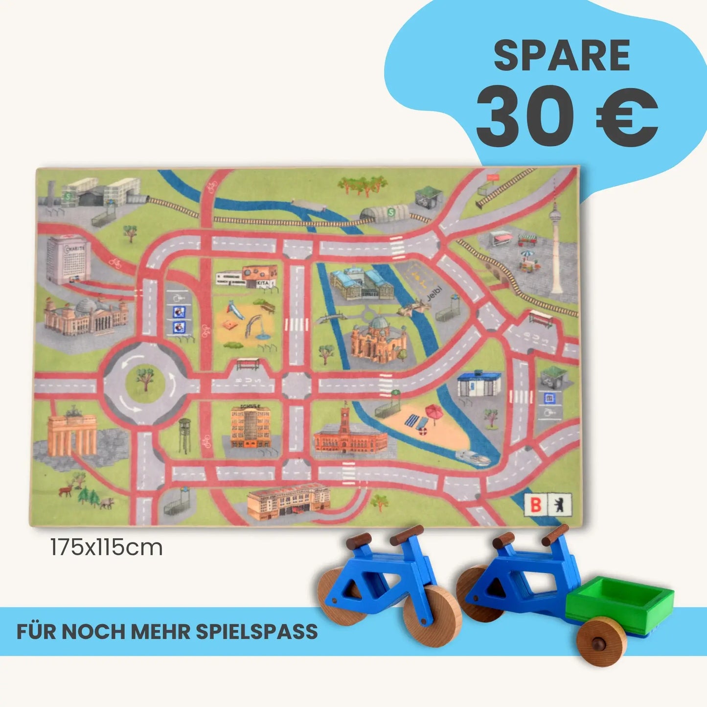 Spielteppich Berlin 175x115cm im Starter-Set