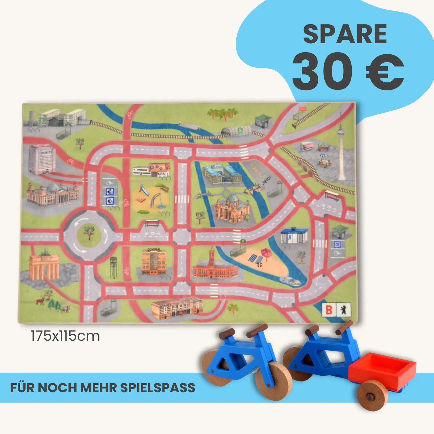 Spielteppich Berlin 175x115cm im Starter-Set