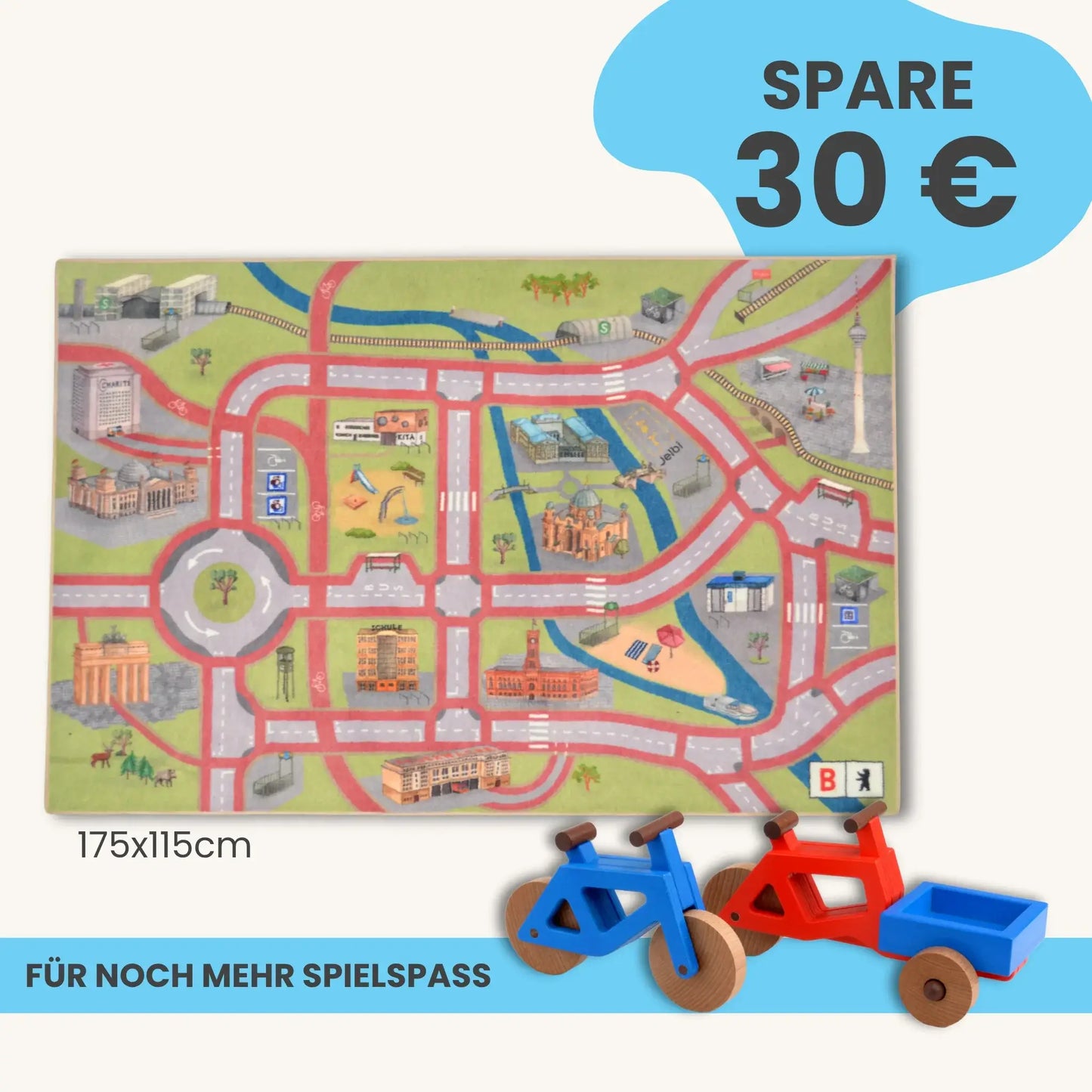 Spielteppich Berlin 175x115cm im Starter-Set