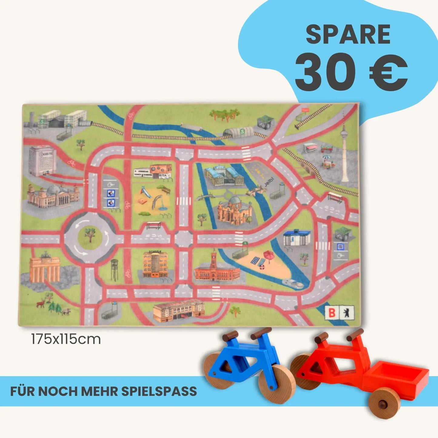 Spielteppich Berlin 175x115cm im Starter-Set