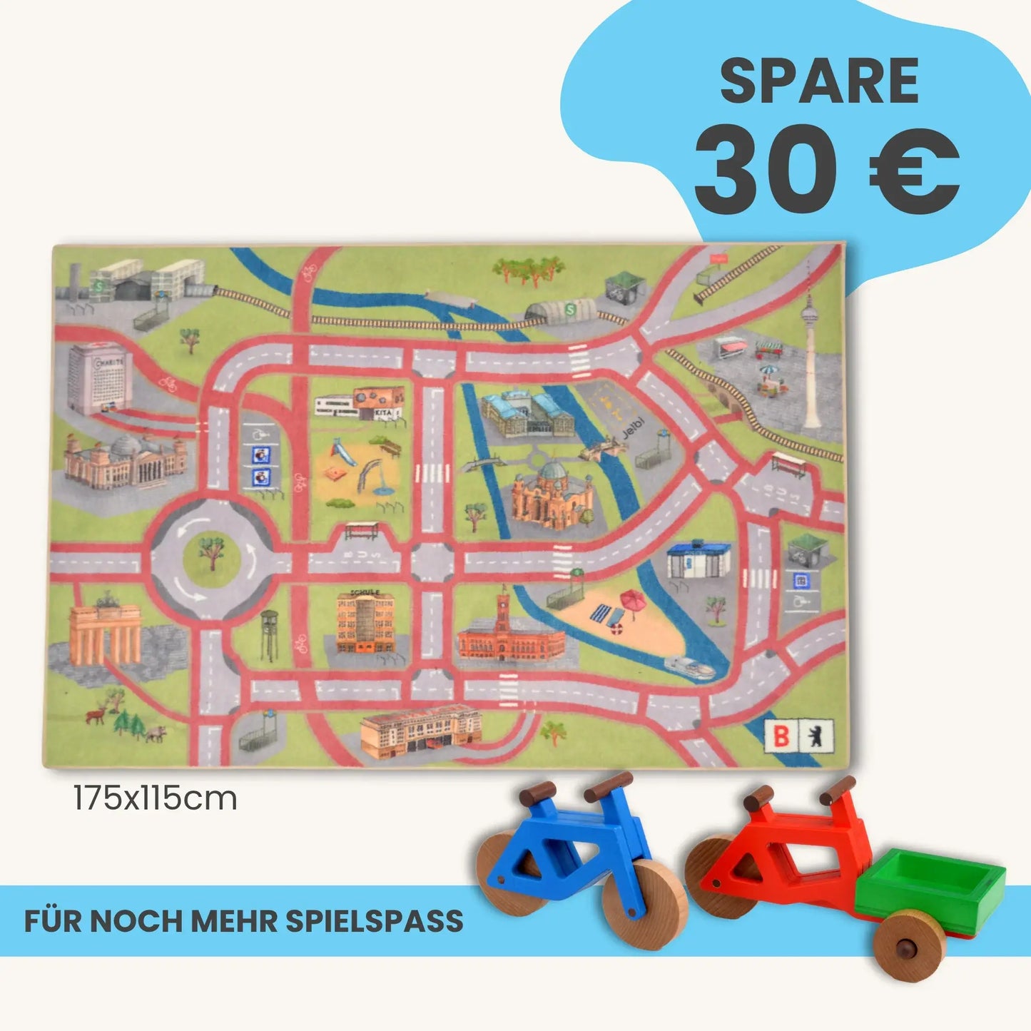 Spielteppich Berlin 175x115cm im Starter-Set