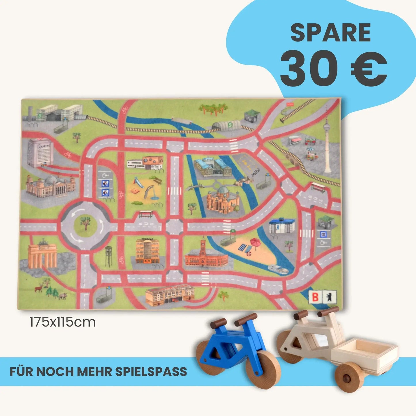 Spielteppich Berlin 175x115cm im Starter-Set
