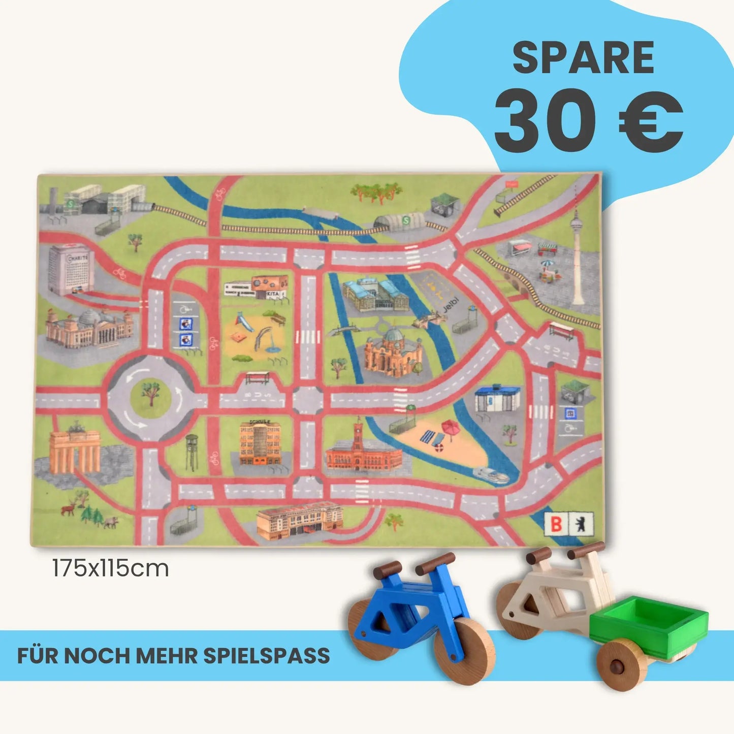 Spielteppich Berlin 175x115cm im Starter-Set