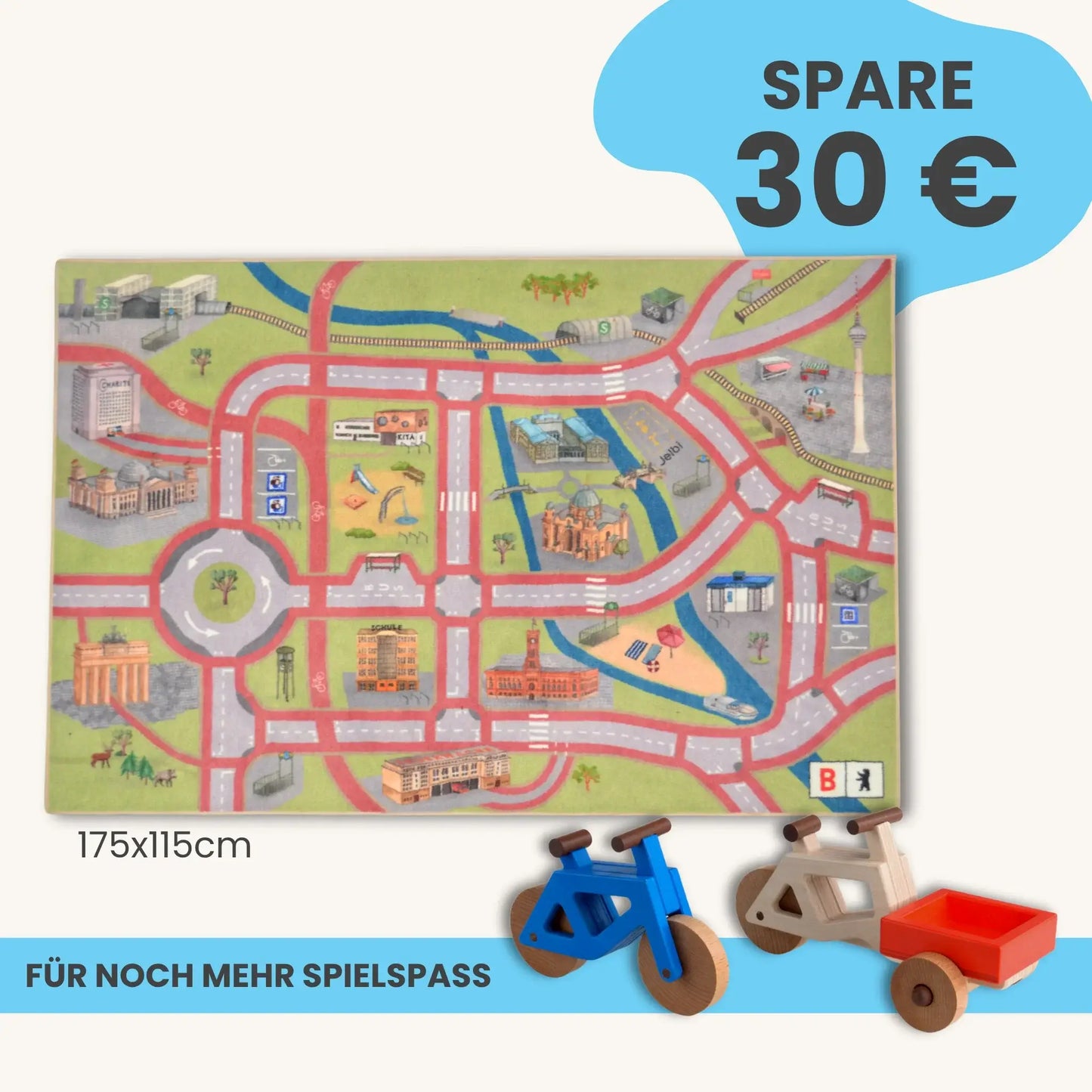 Spielteppich Berlin 175x115cm im Starter-Set