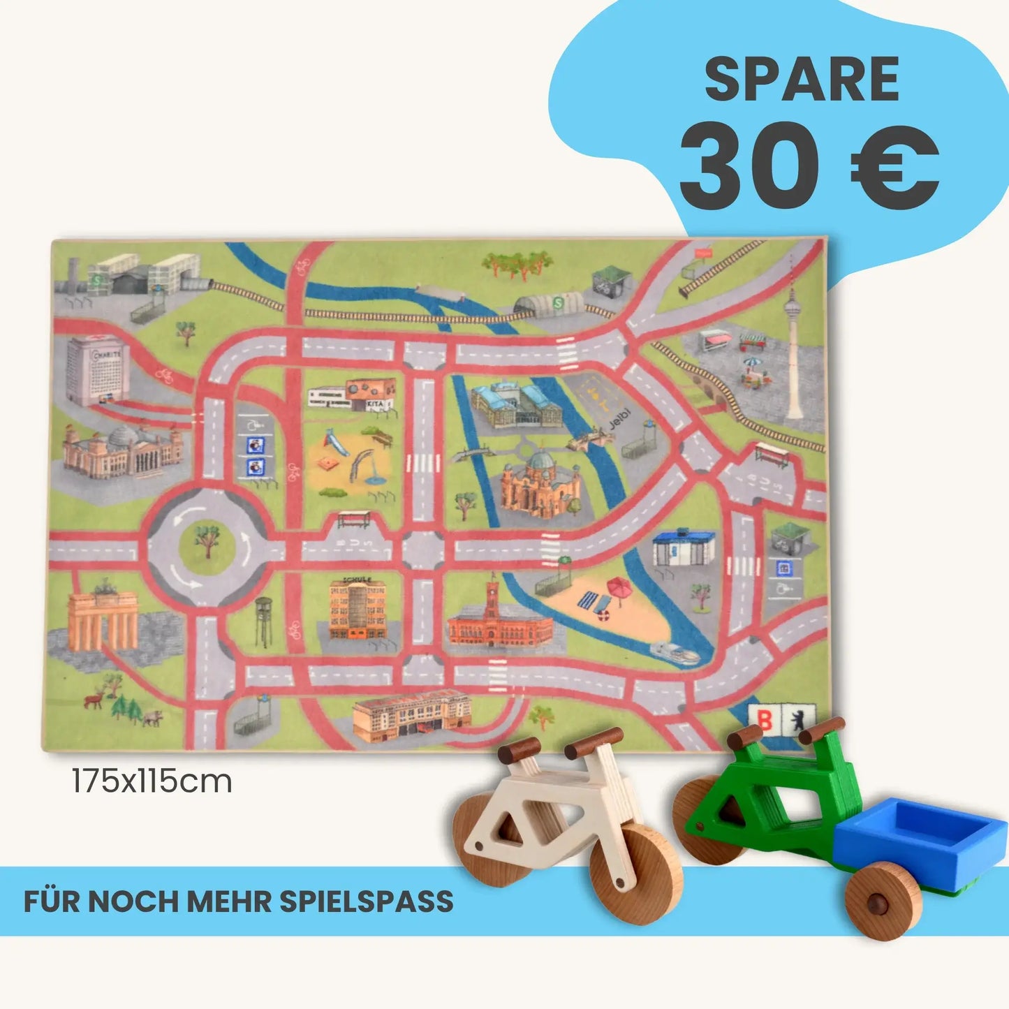 Spielteppich Berlin 175x115cm im Starter-Set