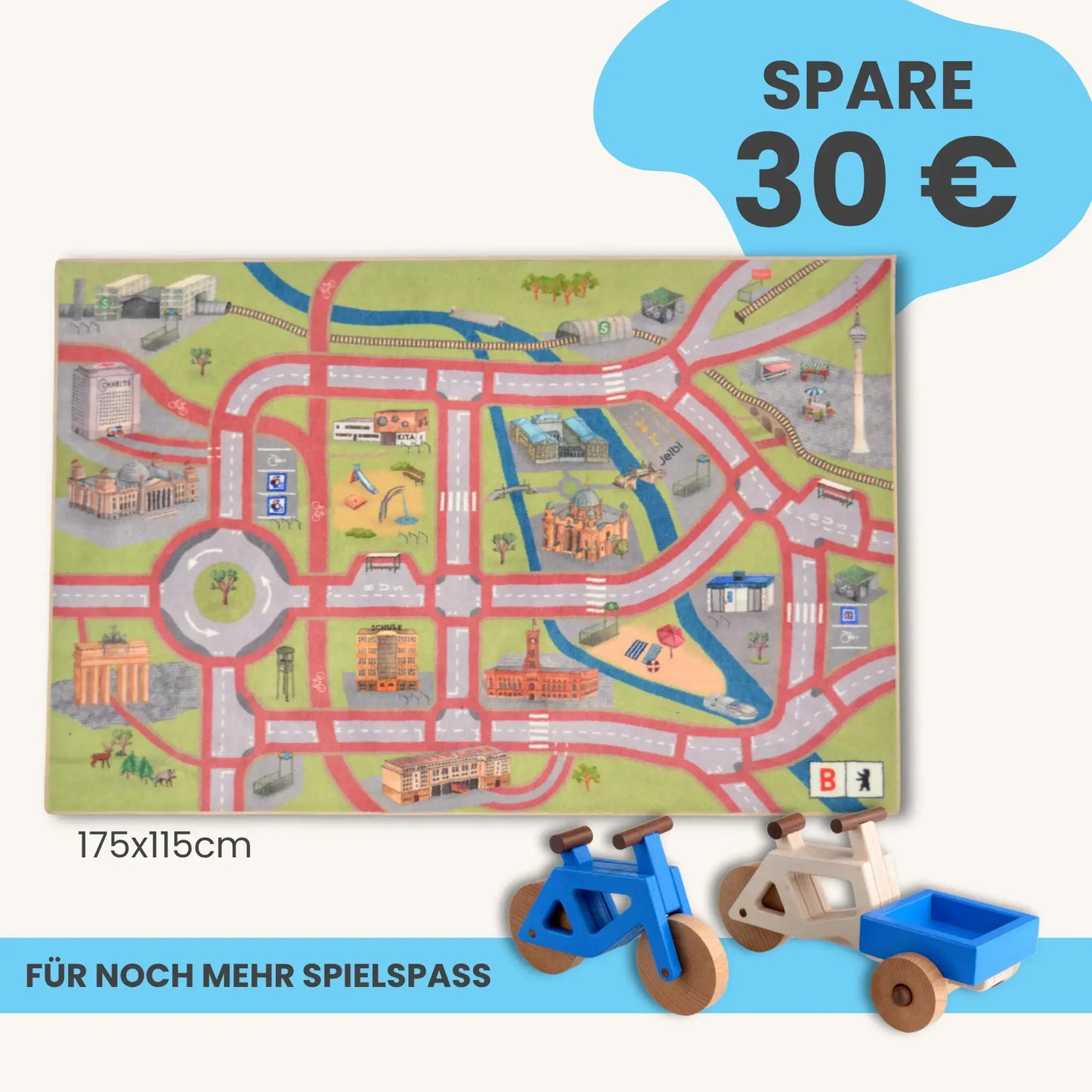 Spielteppich Berlin 175x115cm im Starter-Set