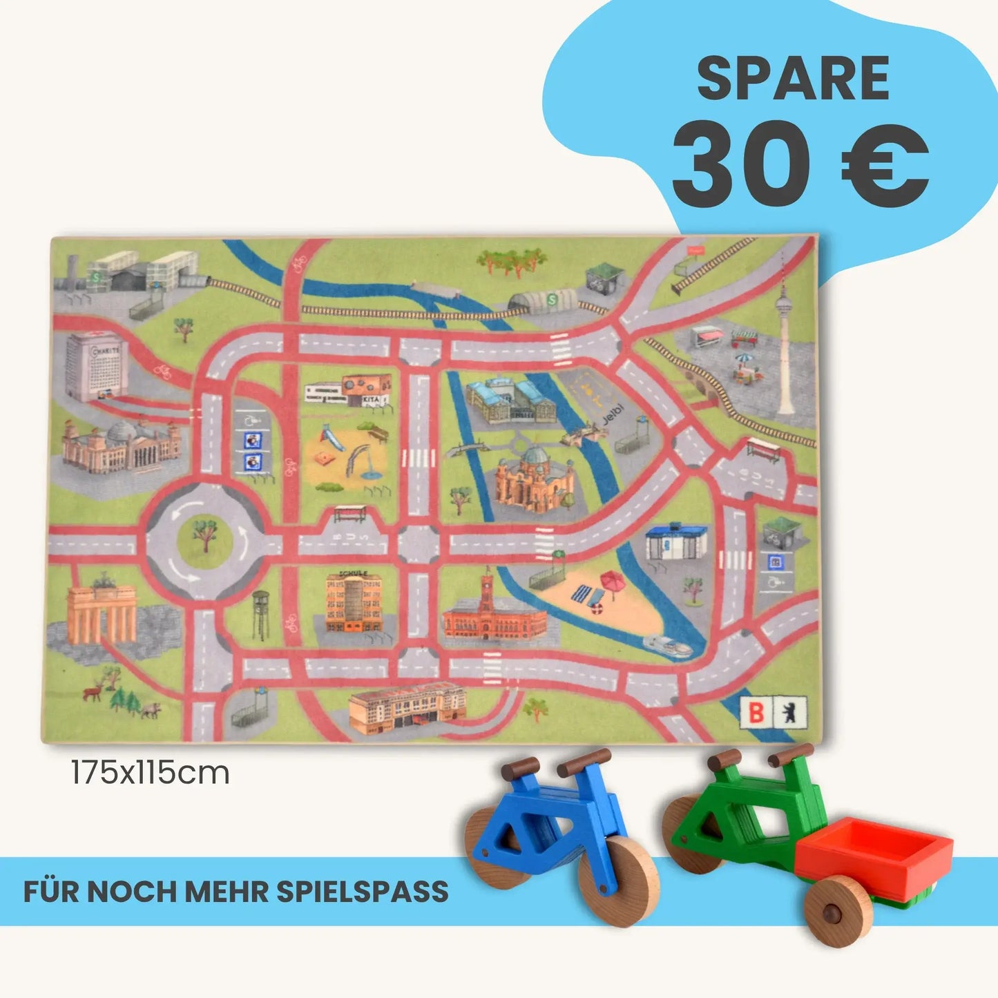 Spielteppich Berlin 175x115cm im Starter-Set