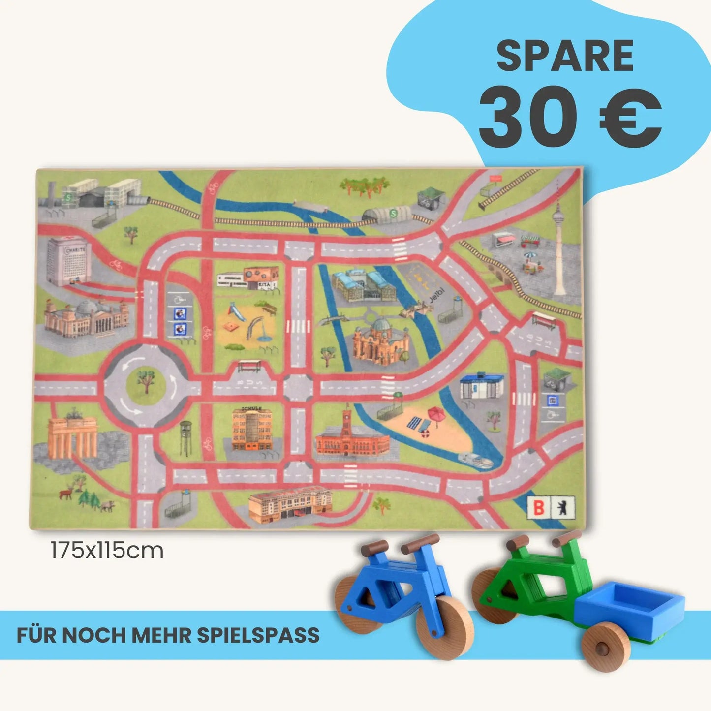 Spielteppich Berlin 175x115cm im Starter-Set