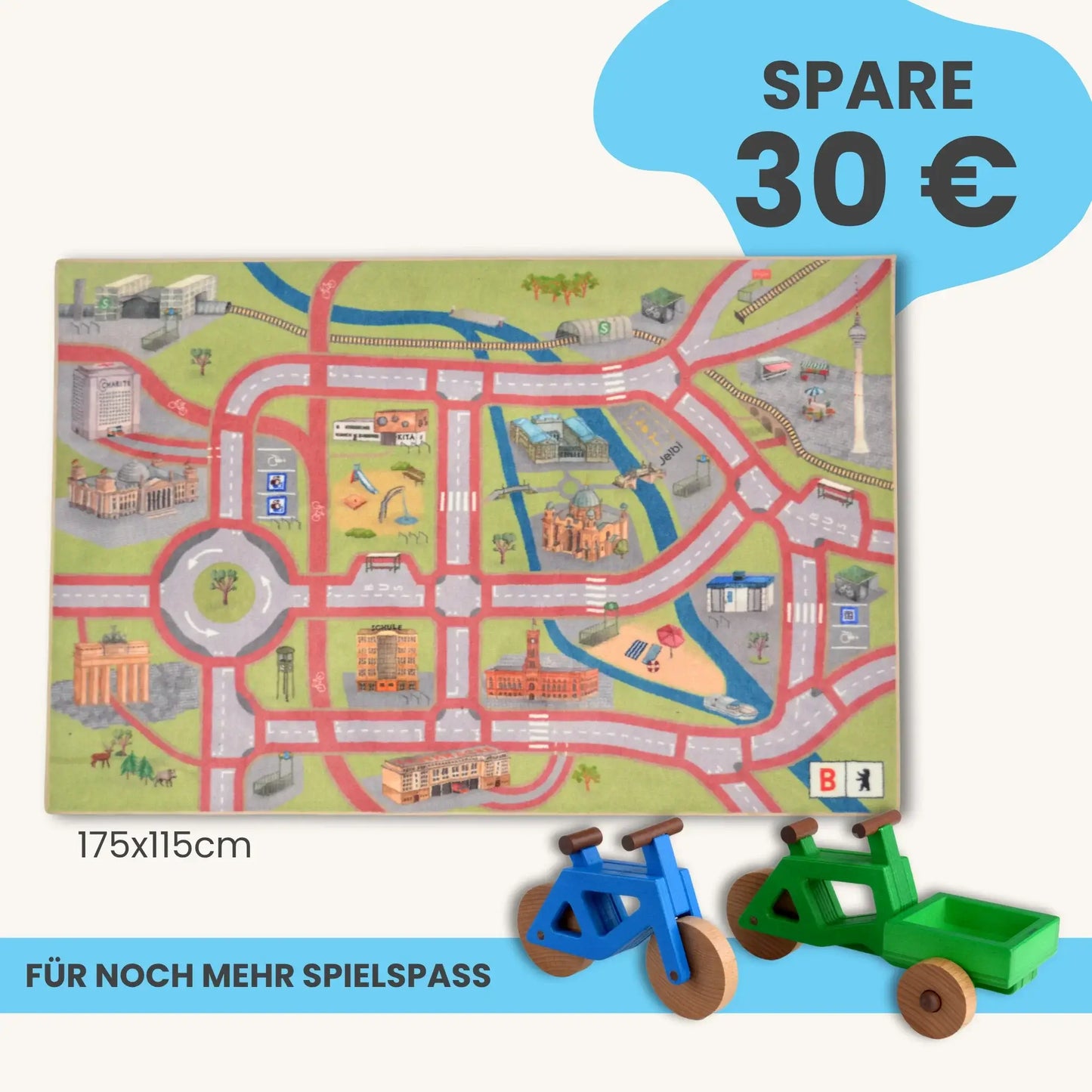 Spielteppich Berlin 175x115cm im Starter-Set