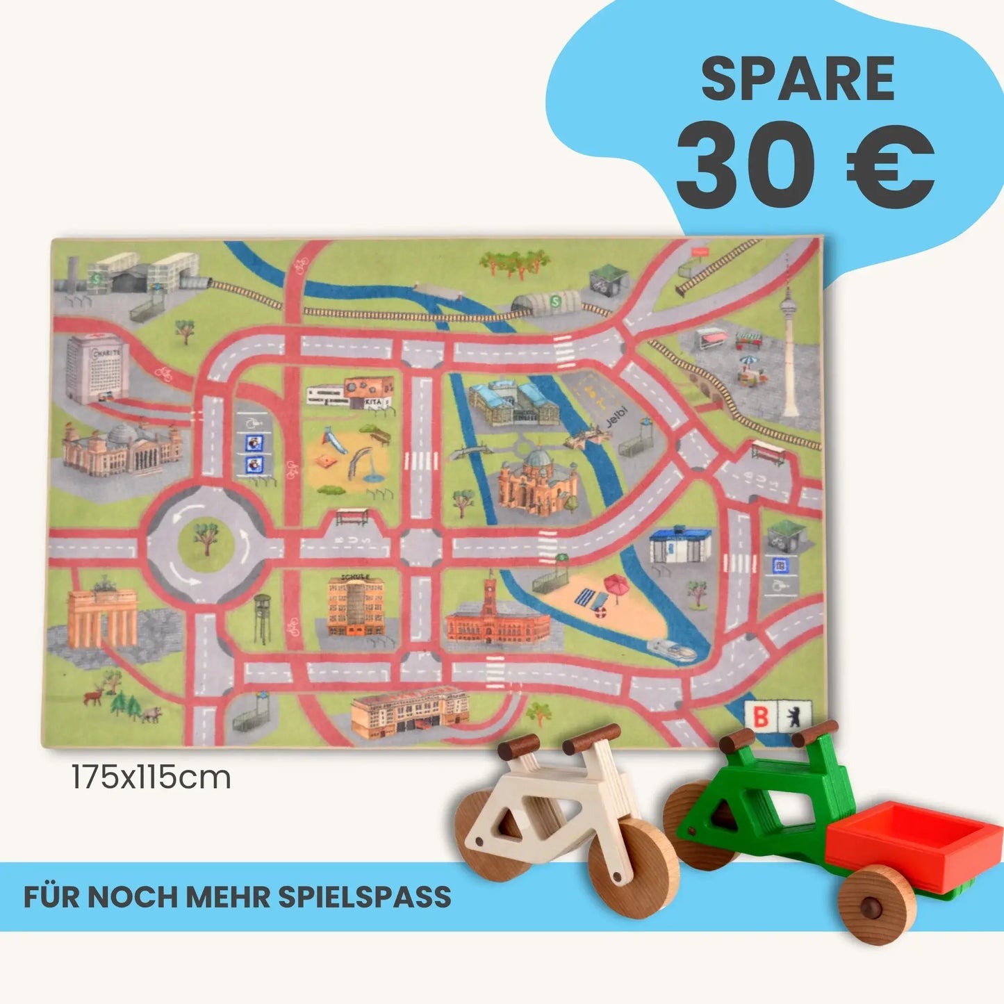 Spielteppich Berlin 175x115cm im Starter-Set