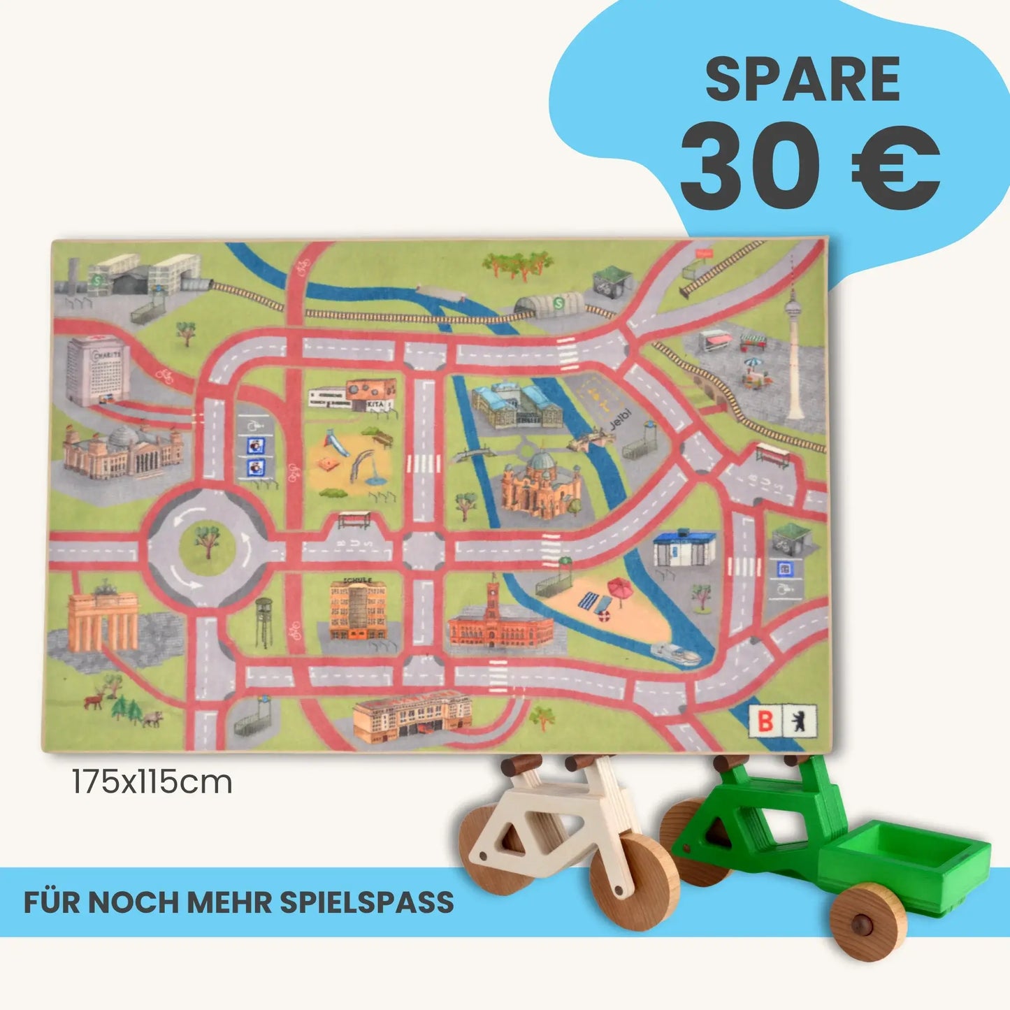 Spielteppich Berlin 175x115cm im Starter-Set